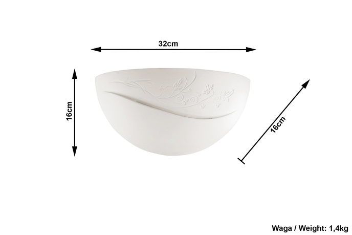 Keramische wandlamp BELLA