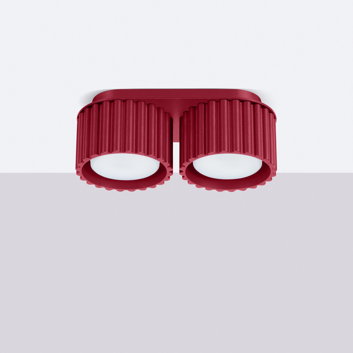 Plafondlamp AURA 2 bordeaux Gx53