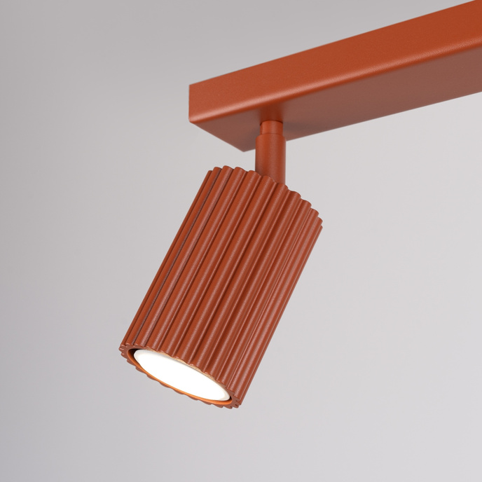 Plafondlamp KARBON 2 rood oker