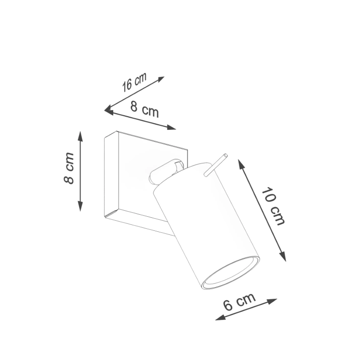 Wandlamp RING rood ochra