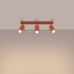 Plafondlamp RING 3L rood ochra