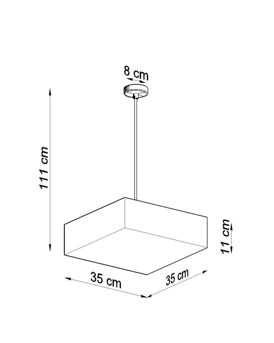 Lampa wisząca HORUS 35 biały