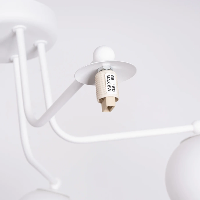 Kroonluchter ASTRAL 5 wit