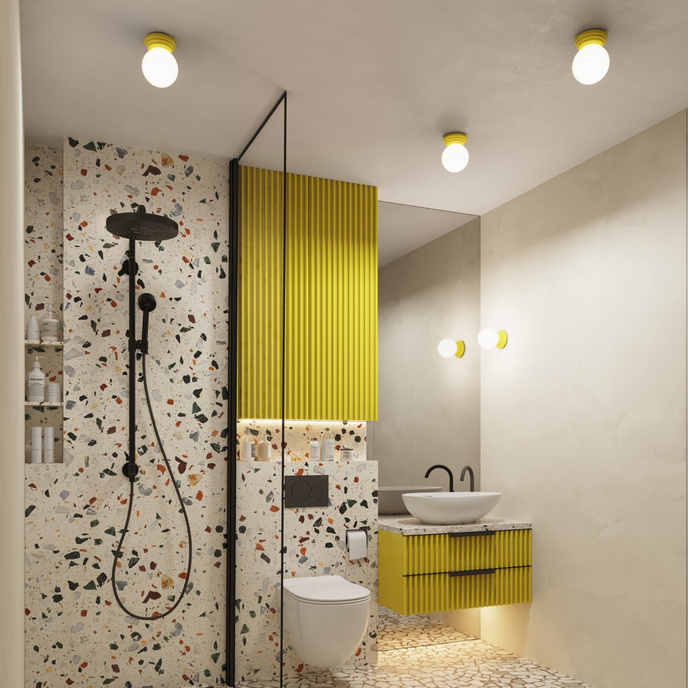 Wandlamp ZORI geel IP44