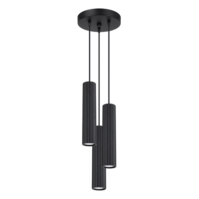 Hanglamp KARBON 3P zwart