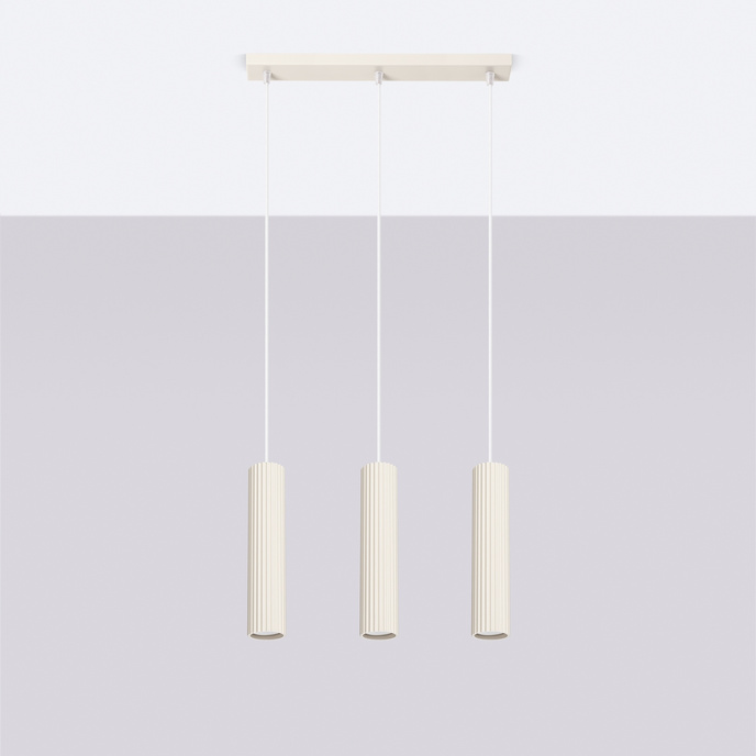 Hanglamp KARBON 3L beige