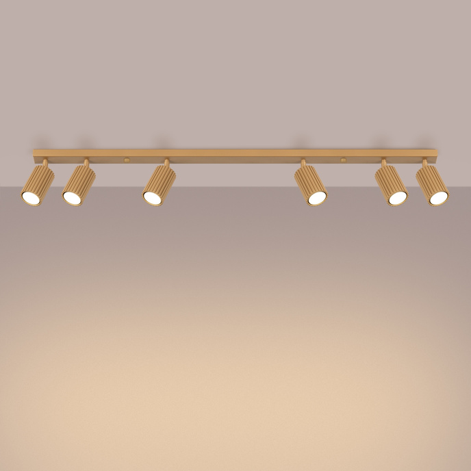 Plafondlamp KARBON 6L goud