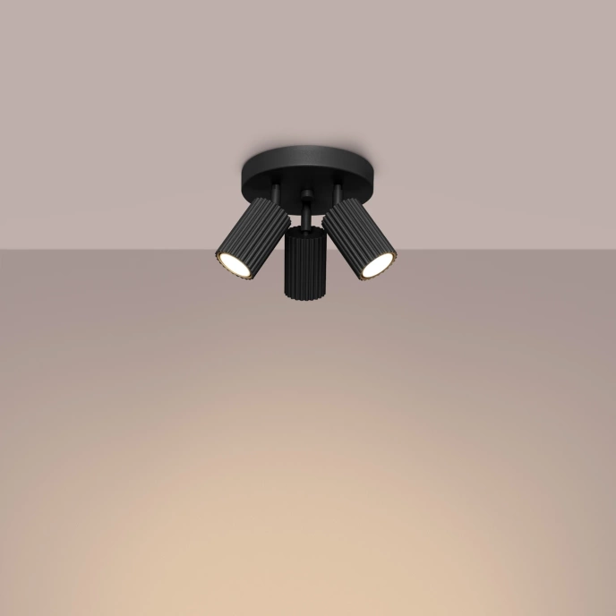 Plafondlamp KARBON 3P zwart