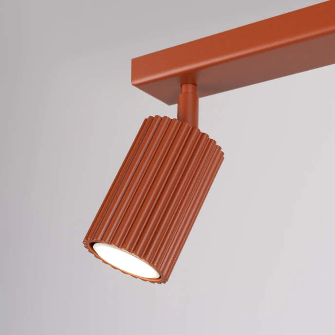 Plafondlamp KARBON 2 rood oker