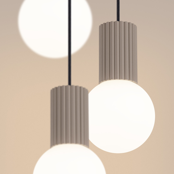 Hanglamp HALO 3P taupe