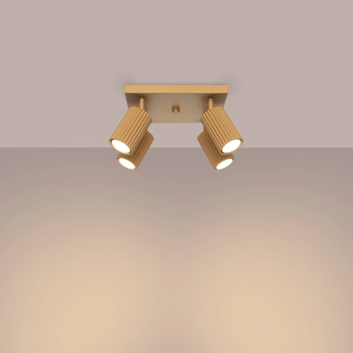 Plafondlamp KARBON 4 goud