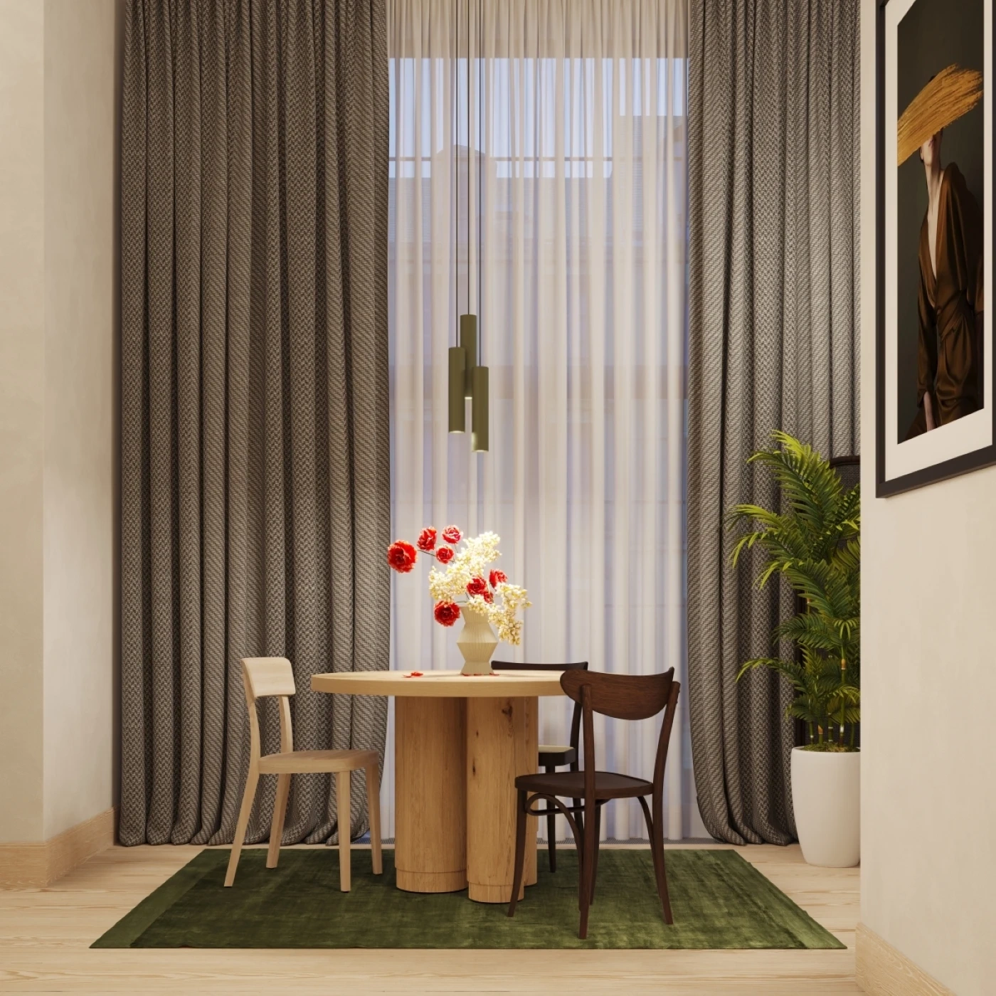 Wandlamp LAGOS 2 olijfgroen