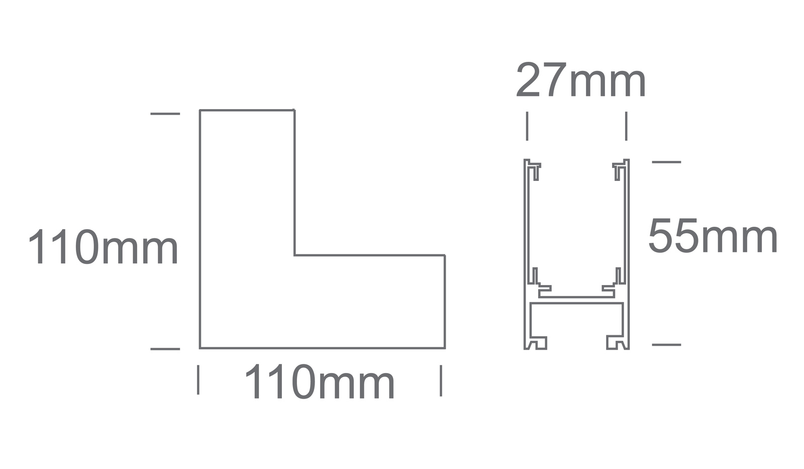 Hoek muur tot muur (IN) voor MYL.00531 &amp; MYL.00532