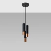 Hanglamp LOOPEZ 3P zwart/koper