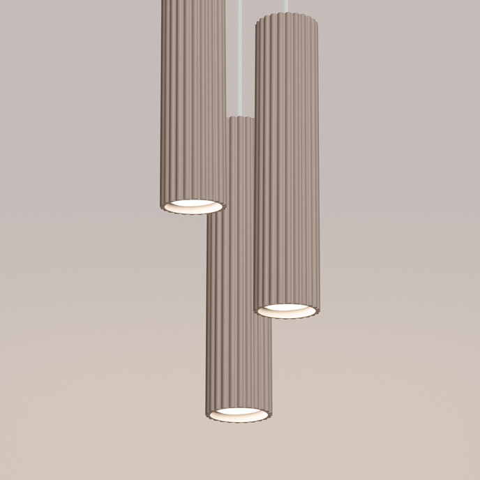 Hanglamp KARBON 3P taupe