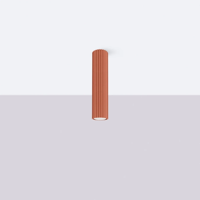 Plafondlamp KARBON 30 rood oker