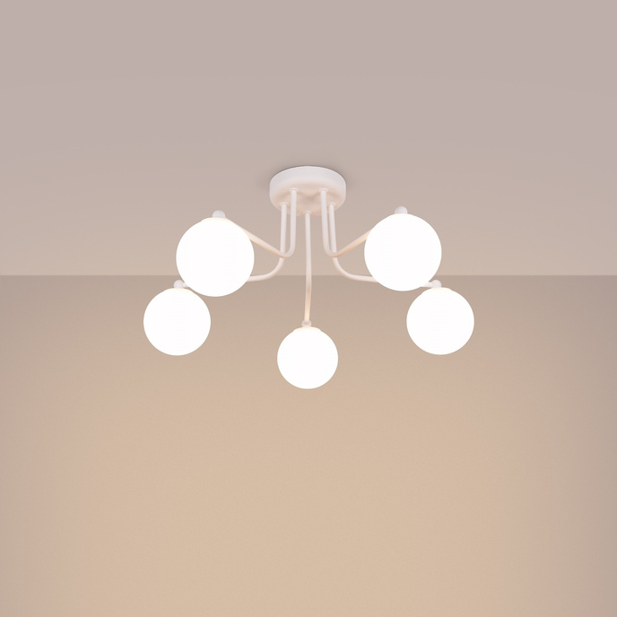 Kroonluchter ASTRAL 5 wit