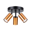 Plafondlamp WINX 3P zwart/cooper