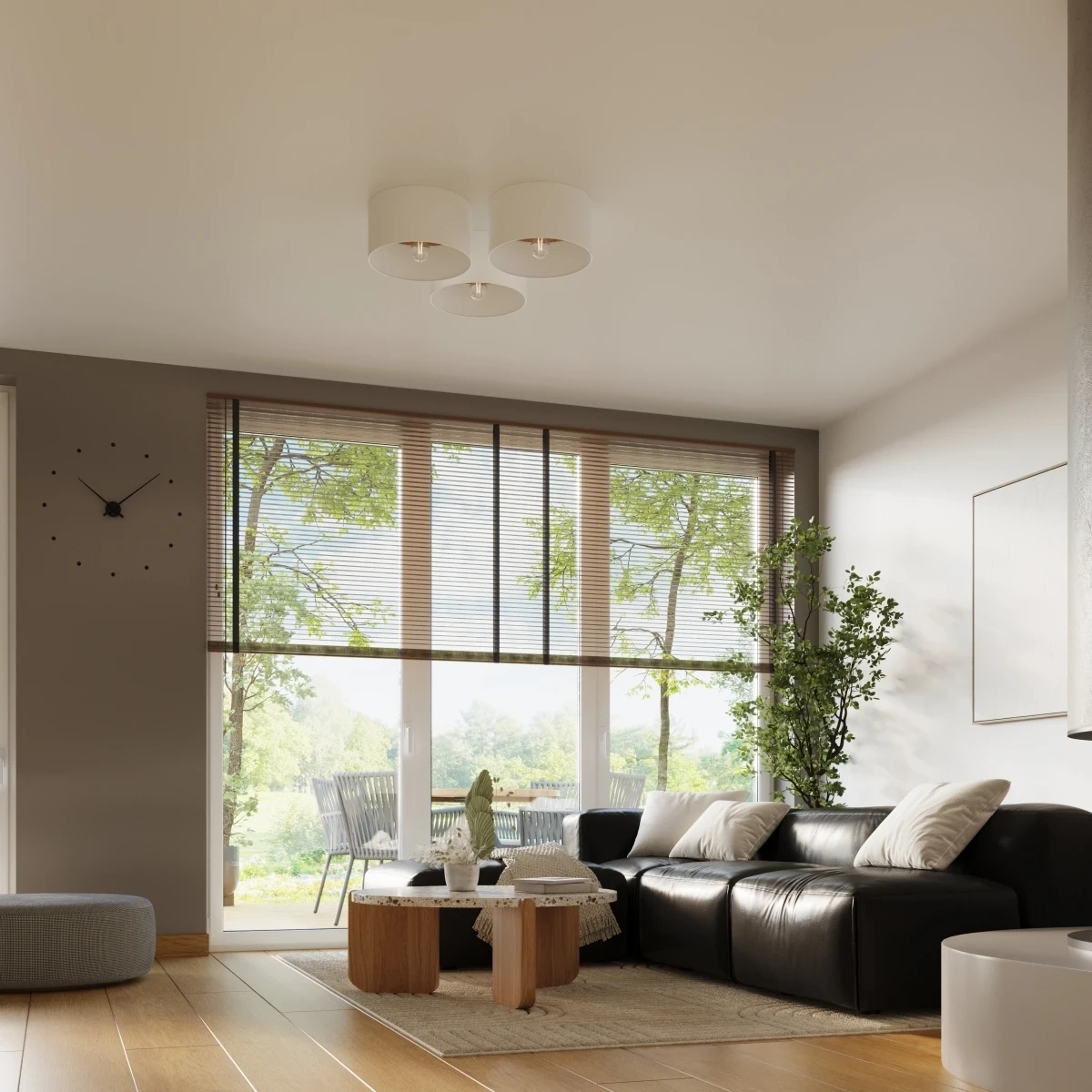 Plafondlamp TELESTO wit/lichtbruin