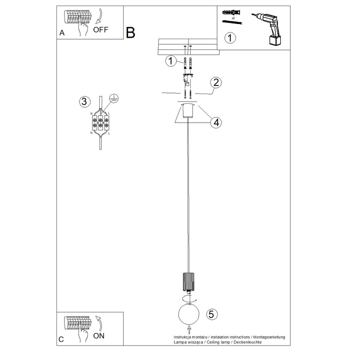 Hanglamp HALO 1 olijfgroen
