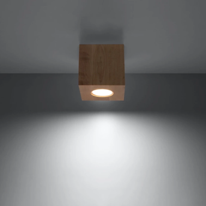 Plafondlamp QUAD naturel hout