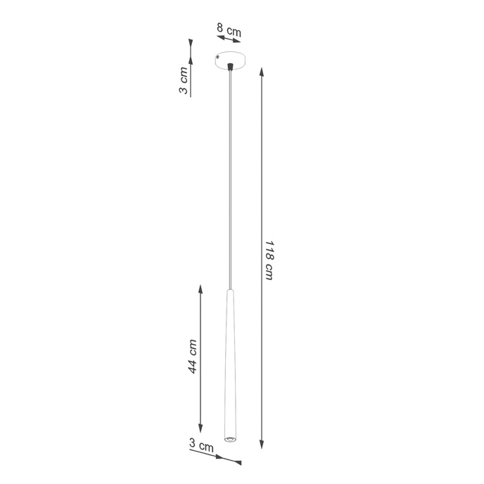 Staande lamp BLISS 1 zwart