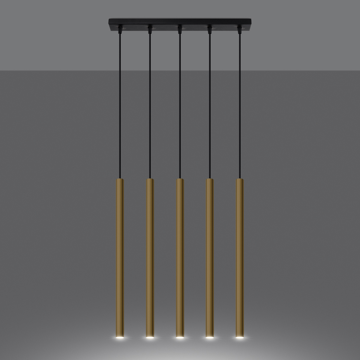 Hanglamp PASTELO 5L goud gepolijst