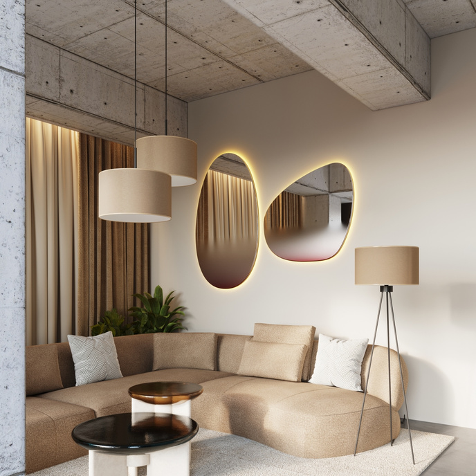 Hanglamp NEVIA beige