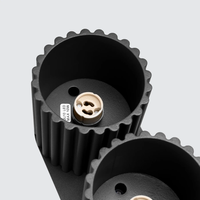 Plafondlamp AURA 2 zwart GU10