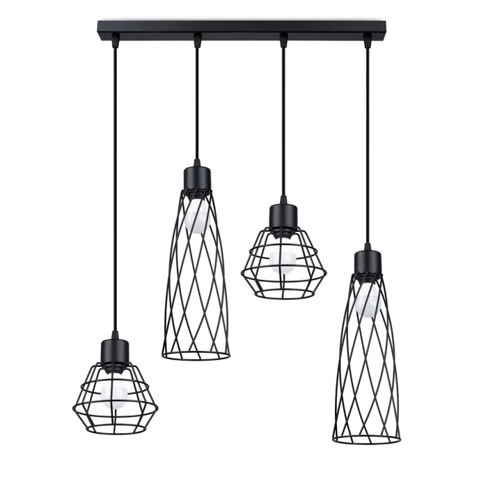 Hanglamp SUBA 4L zwart