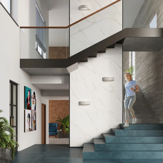 Wandlamp keramiek ATENA grijs