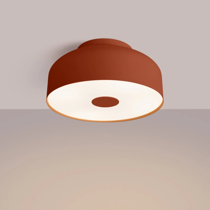 Plafondlamp OMIQ rood oker