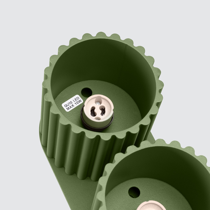 Plafondlamp AURA 2 olijfgroen GU10