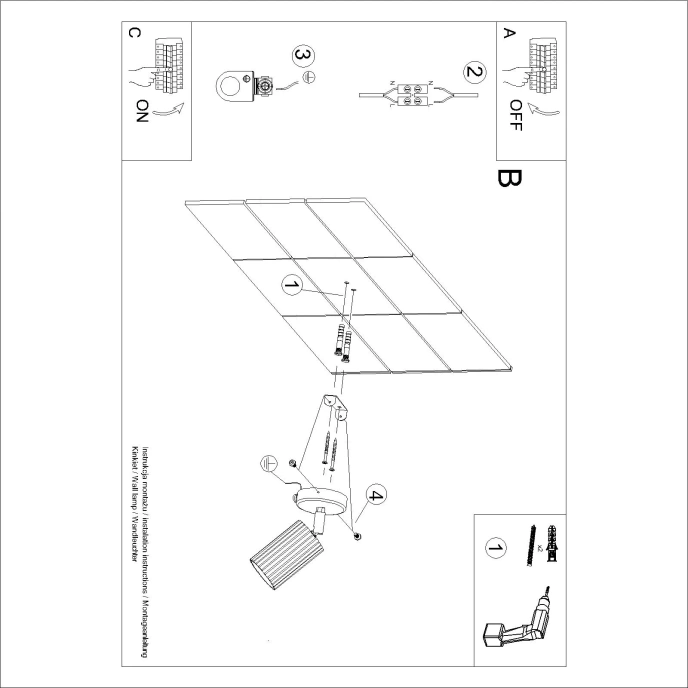 Wandlamp KARBON 30 taupe