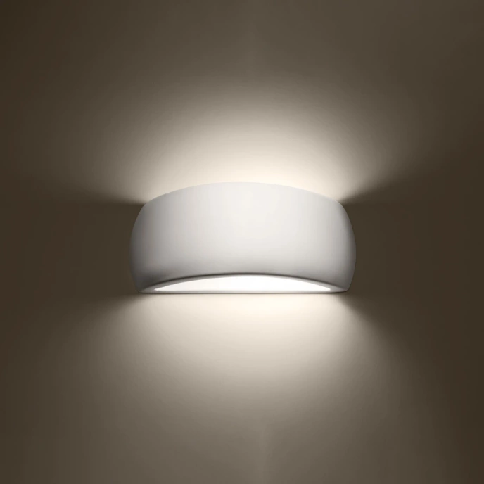 Gelakte wandlamp PONTIUS wit glans