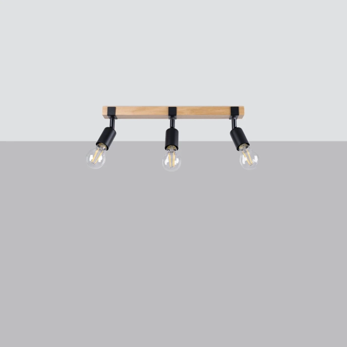 Plafondlamp ZUCA 3 zwart