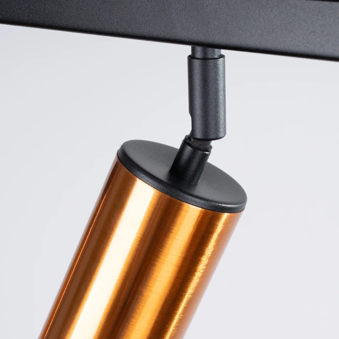 Plafondlamp WINX 3 zwart/cooper