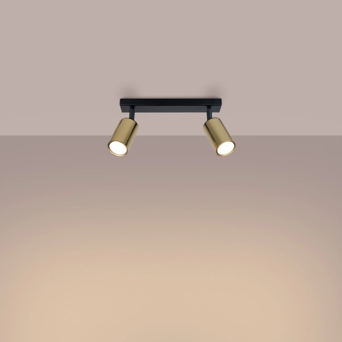 Plafondlamp WINX 2 zwart/goud