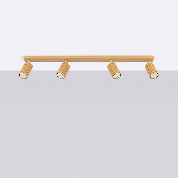 Plafondlamp KARBON 4L goud