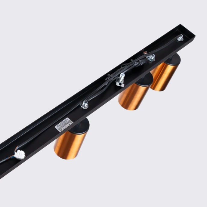 Plafondlamp WINX 6L zwart/cooper