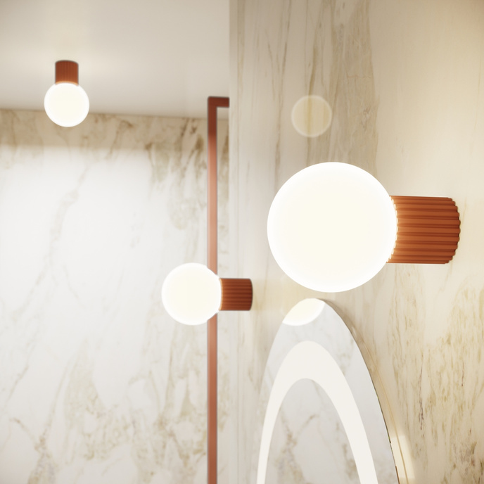 Plafondlamp HALO mokka IP44