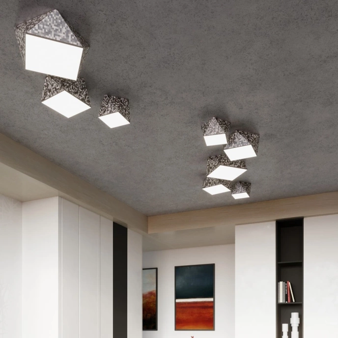 Plafondlamp HEXA 35 zilver