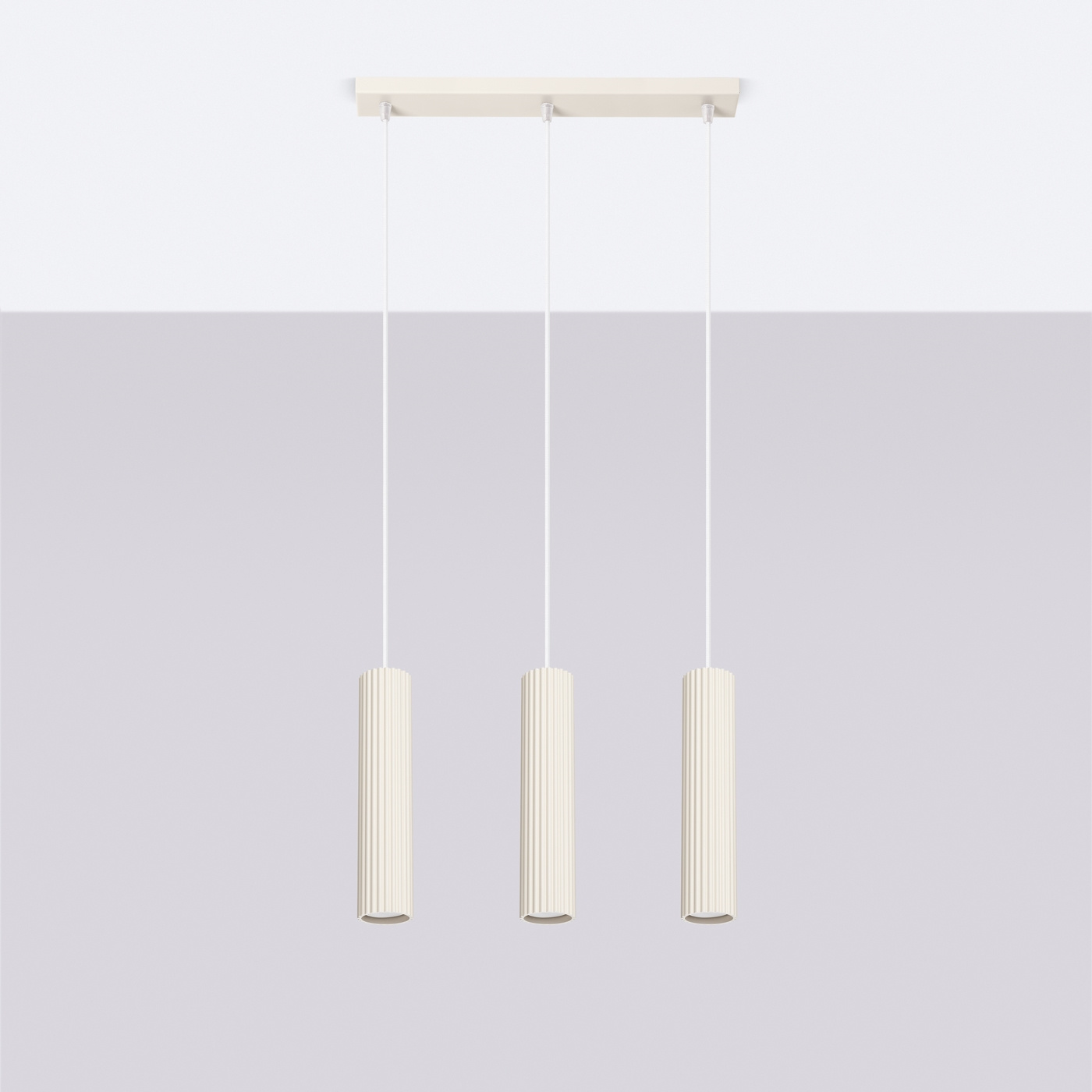 Hanglamp KARBON 3L beige