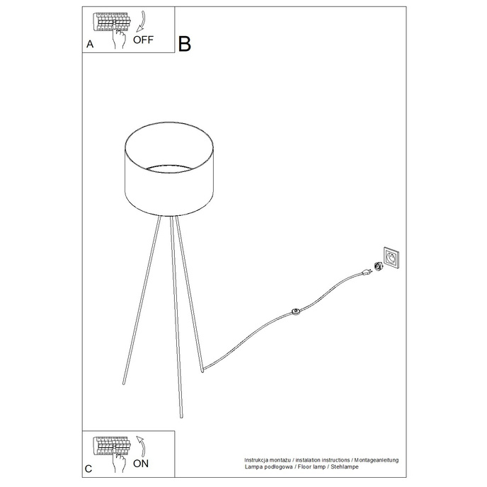 Staande lamp NEVIA beige