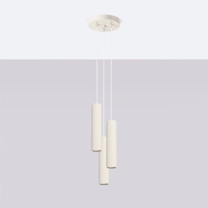 Hanglamp KARBON 3P beige