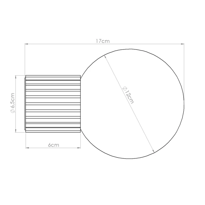 Wandlamp HALO taupe IP44
