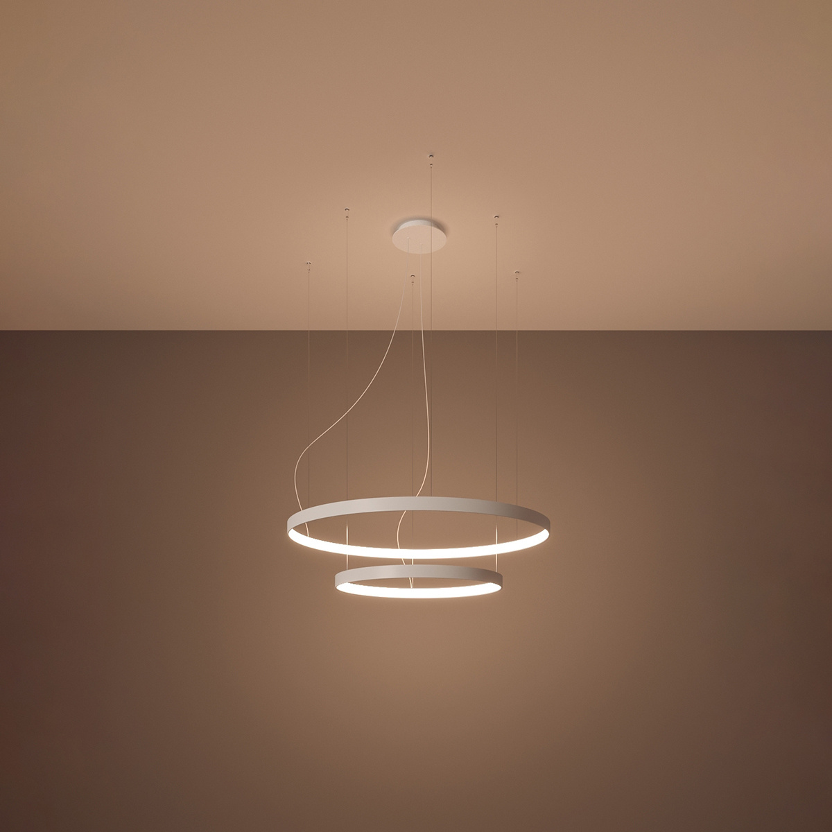 Kroonluchter RIO 2 55/78 wit LED 3000K