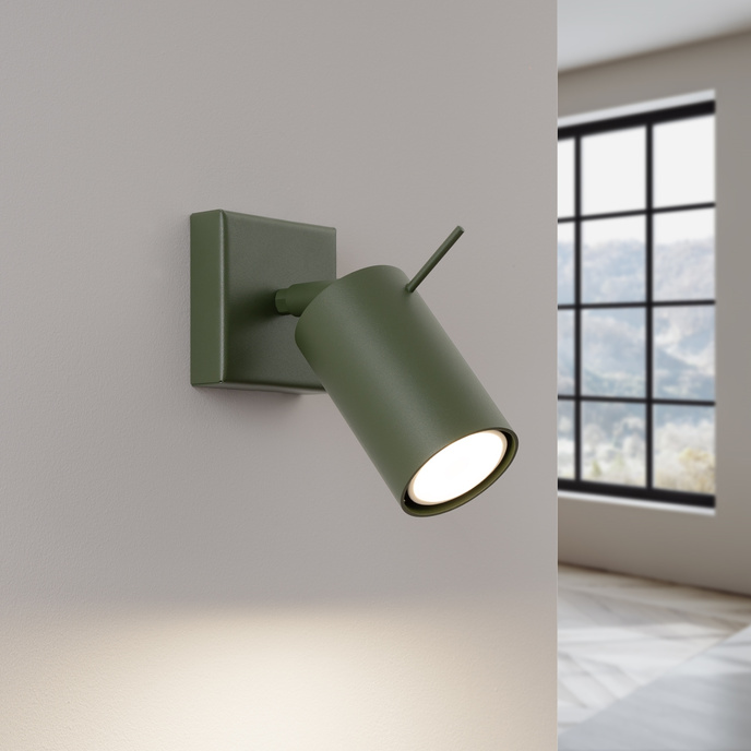 Wandlamp RING olijfgroen
