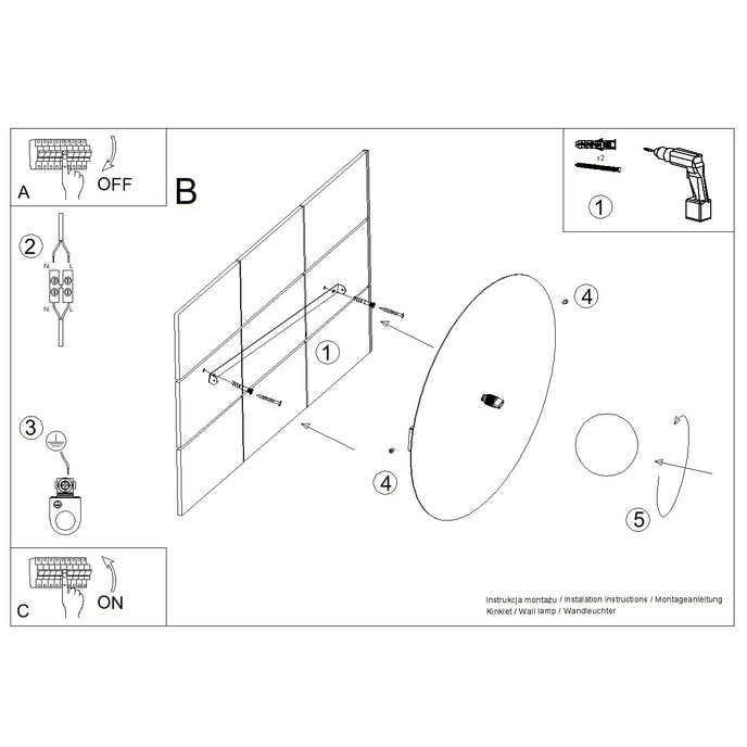 Wandlamp AKE 50 ultramarijn