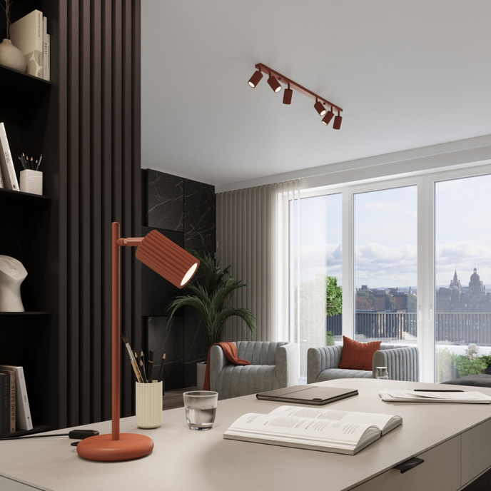 Hanglamp KARBON 2 rood oker